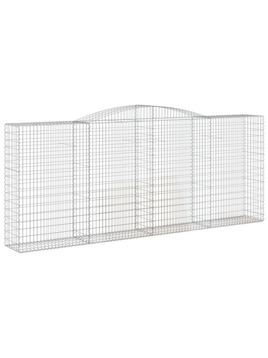 Klenuté gabionové koše 2 ks 400x50x160/180cm pozinkované železo