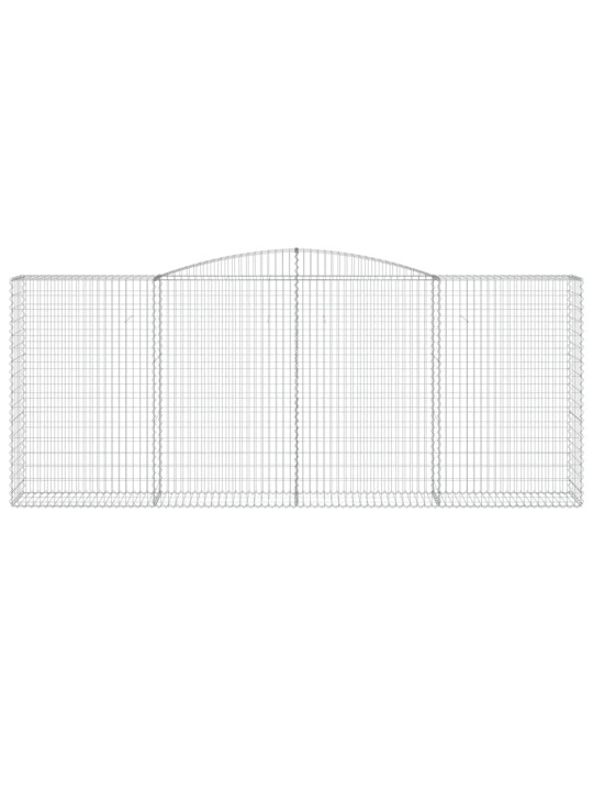 Klenuté gabionové koše 5 ks 400x50x160/180cm pozinkované železo