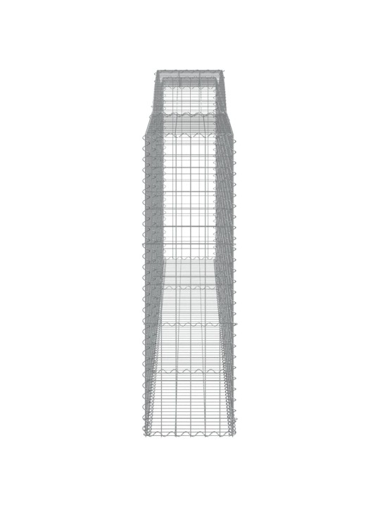 Klenuté gabionové koše 5 ks 400x50x160/180cm pozinkované železo