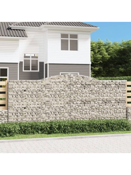 Klenuté gabionové koše 15ks 400x50x160/180cm pozinkované železo