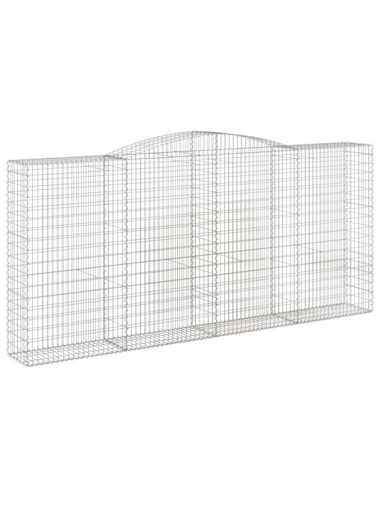 Klenuté gabionové koše 2 ks 400x50x180/200cm pozinkované železo