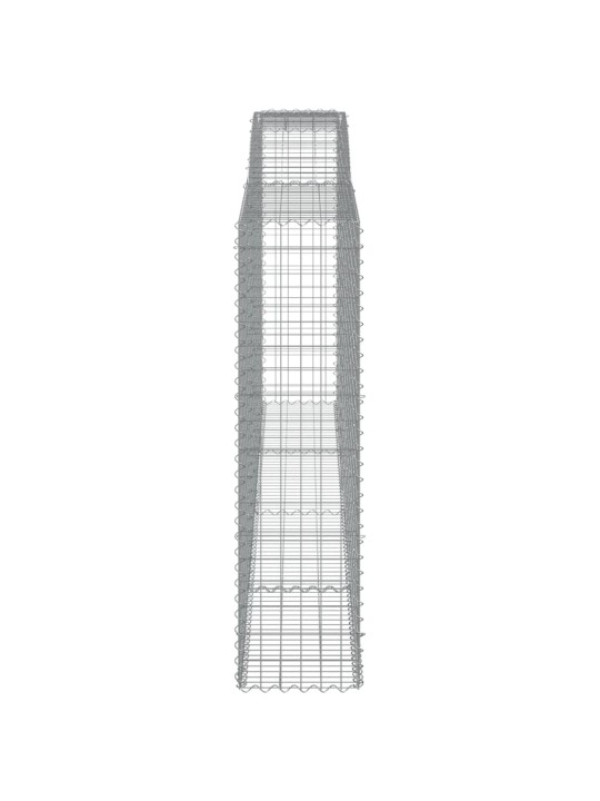 Klenuté gabionové koše 4 ks 400x50x180/200cm pozinkované železo