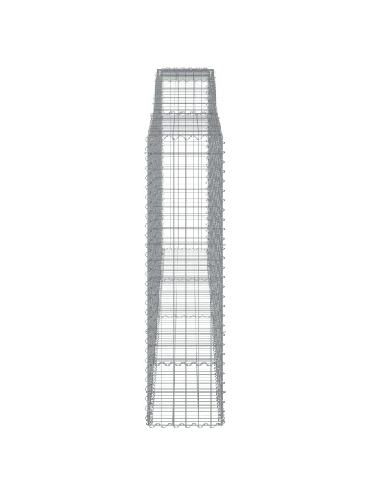 Klenuté gabionové koše 5 ks 400x50x180/200cm pozinkované železo