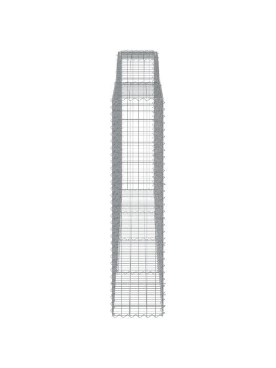 Klenuté gabionové koše 4 ks 400x50x200/220cm pozinkované železo