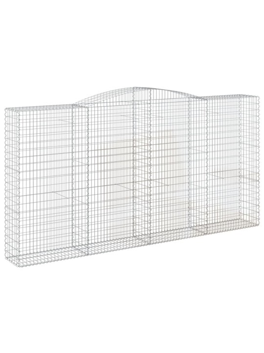Klenuté gabionové koše 5 ks 400x50x200/220cm pozinkované železo