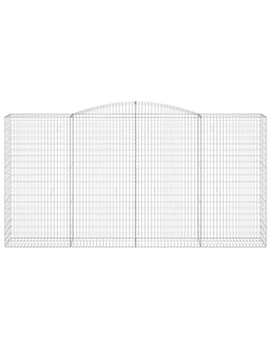 Klenuté gabionové koše 5 ks 400x50x200/220cm pozinkované železo