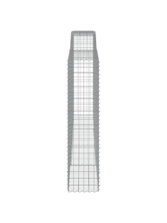 Klenuté gabionové koše 5 ks 400x50x200/220cm pozinkované železo