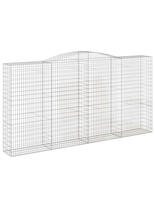 Klenuté gabionové koše 8 ks 400x50x200/220cm pozinkované železo