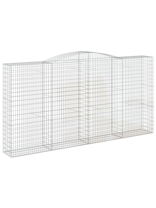 Klenuté gabionové koše 15ks 400x50x200/220cm pozinkované železo