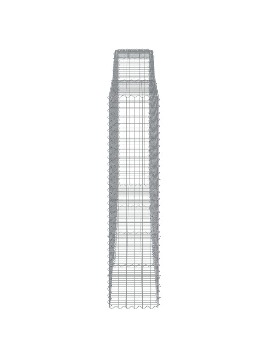 Klenuté gabionové koše 15ks 400x50x200/220cm pozinkované železo