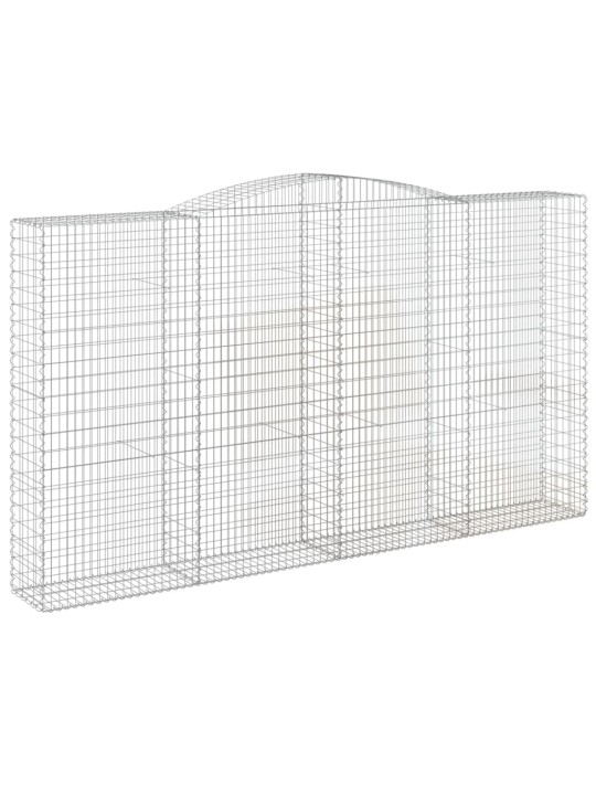 Klenuté gabionové koše 7 ks 400x50x220/240cm pozinkované železo