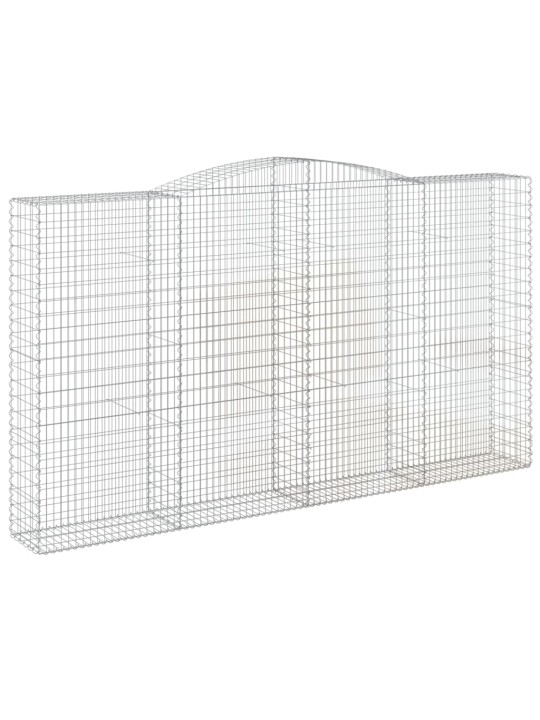 Klenuté gabionové koše 15ks 400x50x220/240cm pozinkované železo
