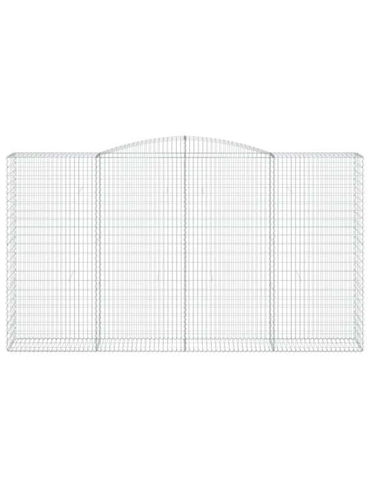 Klenuté gabionové koše 15ks 400x50x220/240cm pozinkované železo
