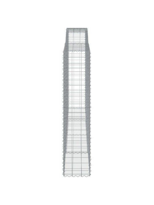 Klenuté gabionové koše 15ks 400x50x220/240cm pozinkované železo