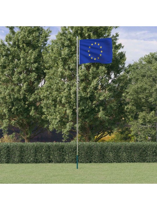 Vlajka Evropské unie a stožár 6,23 m hliník