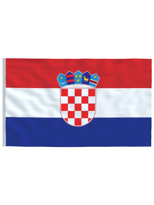 Vlajka chorvatska a stožár 5,55 m hliník