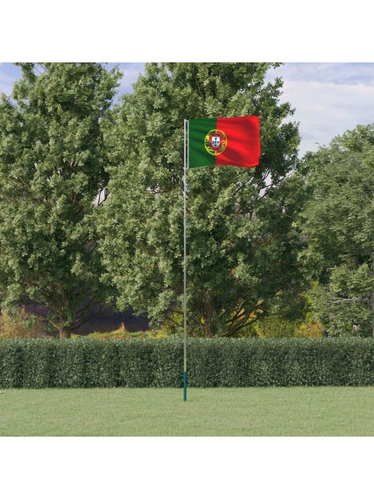 Vlajka Portugalska a stožár 5,55 m hliník