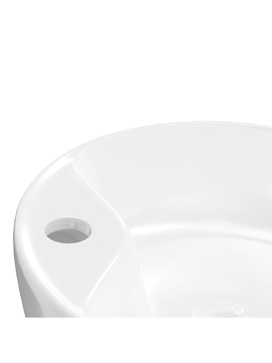 Umyvadlo bílé 40 x 14,5 cm keramika kulaté