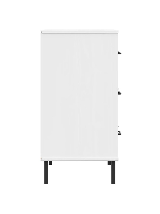 Příborník se 3 zásuvkami bílý 77x40x79,5 cm masivní dřevo OSLO