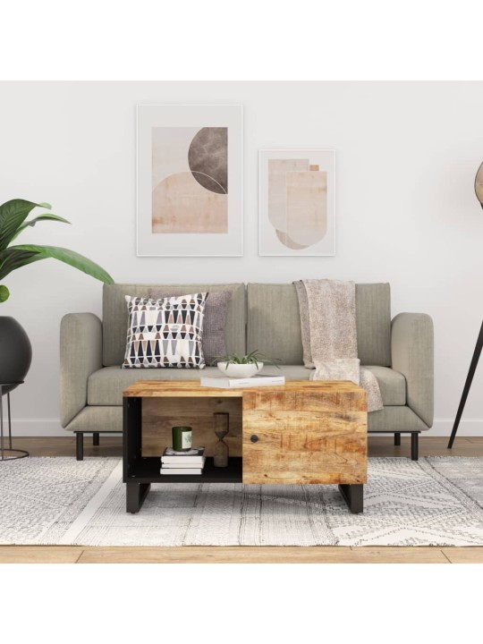 Konferenční stolek 80 x 50 x 40 cm masivní mangovník a kompozit