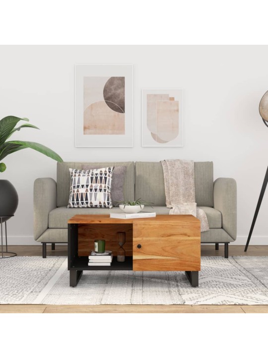 Konferenční stolek 80 x 50 x 40 cm masivní akácie a kompozit