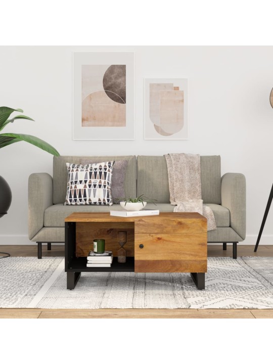 Konferenční stolek 80 x 50 x 40 cm masivní mangovník a kompozit