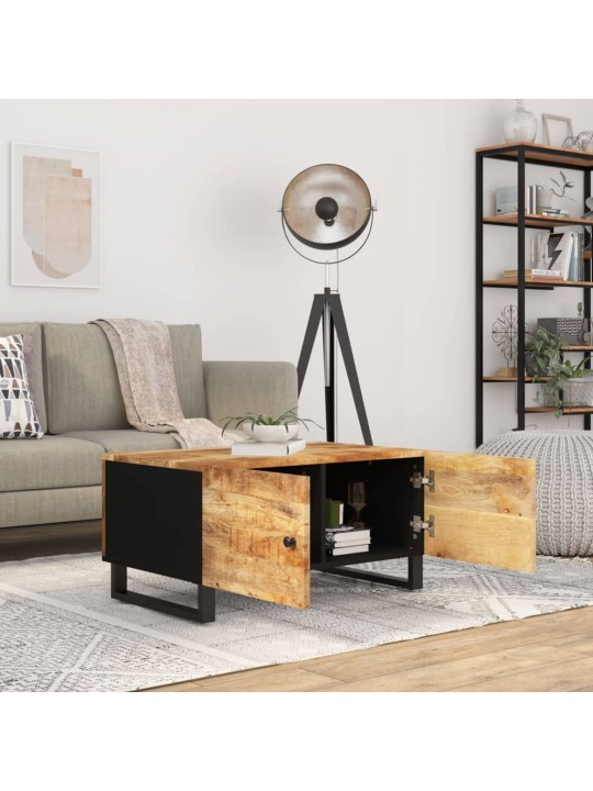 Konferenční stolek 80 x 50 x 40 cm masivní mangovník a kompozit