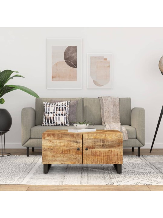 Konferenční stolek 80 x 50 x 40 cm masivní mangovník a kompozit