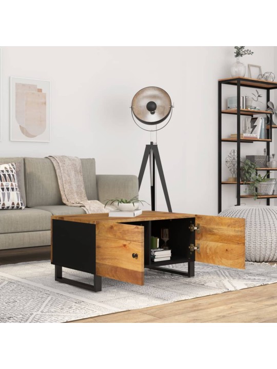 Konferenční stolek 80 x 50 x 40 cm masivní mangovník a kompozit