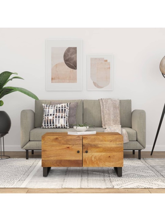 Konferenční stolek 80 x 50 x 40 cm masivní mangovník a kompozit