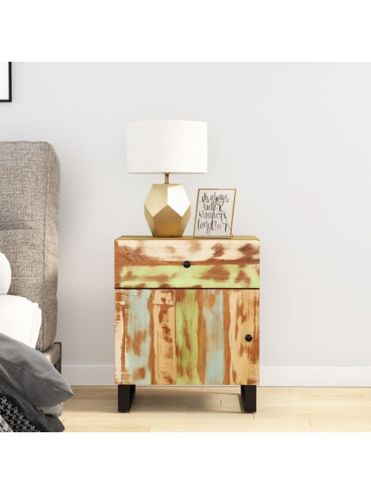 Noční stolek 50x33x60 cm masivní recyklované a kompozitní dřevo