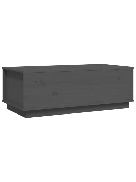 Konferenční stolek šedý 100x50x35 cm masivní borové dřevo