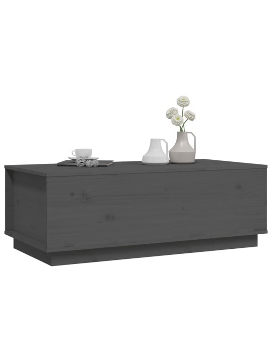 Konferenční stolek šedý 100x50x35 cm masivní borové dřevo