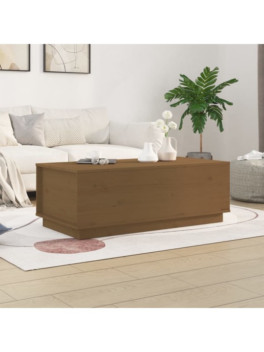 Konferenční stolek medově hnědý 100x50x35 cm masivní borovice