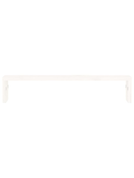Stojan na monitor bílý 50x27x10 cm masivní borové dřevo