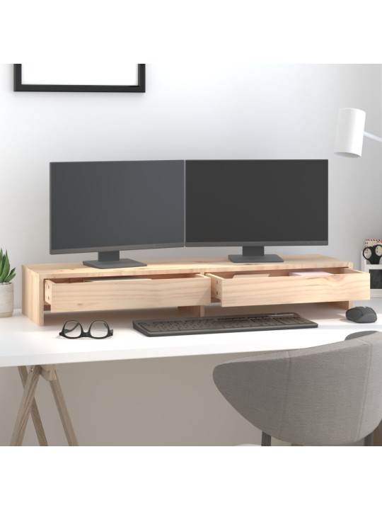 Stojan na monitor 100x27x15 cm masivní borové dřevo