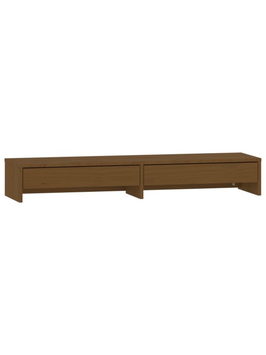 Stojan na monitor medově hnědý 100x27x15 cm masivní borovice
