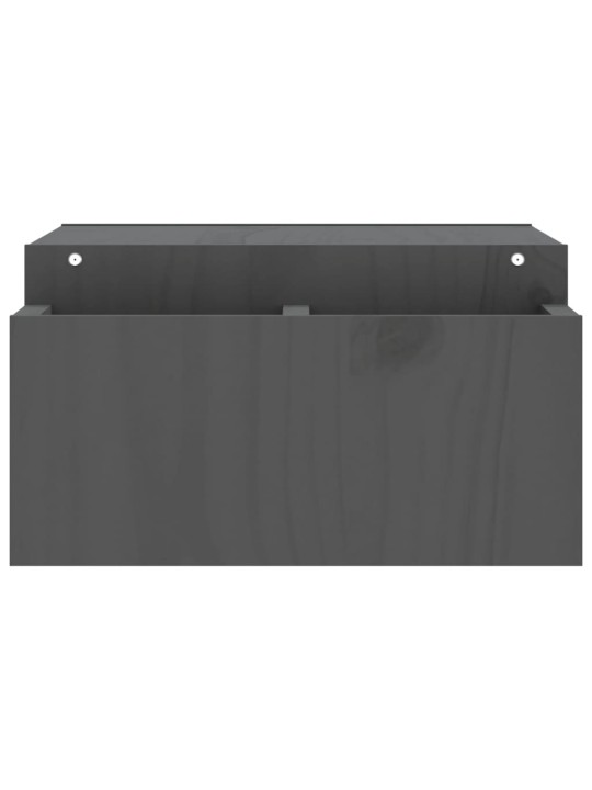 Stojan na monitor bílý 70x27,5x15 cm masivní borové dřevo