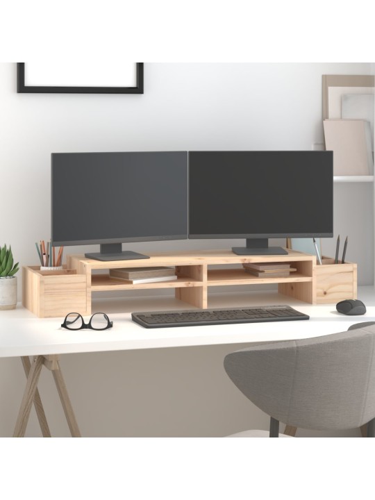 Stojan na monitor 100 x 27,5 x 15 cm masivní borové dřevo