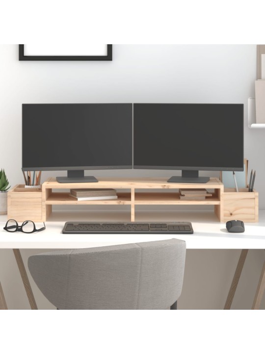Stojan na monitor 100 x 27,5 x 15 cm masivní borové dřevo
