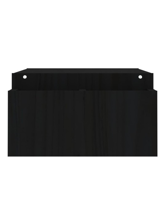 Stojan na monitor černý 100x27,5x15 cm masivní borové dřevo
