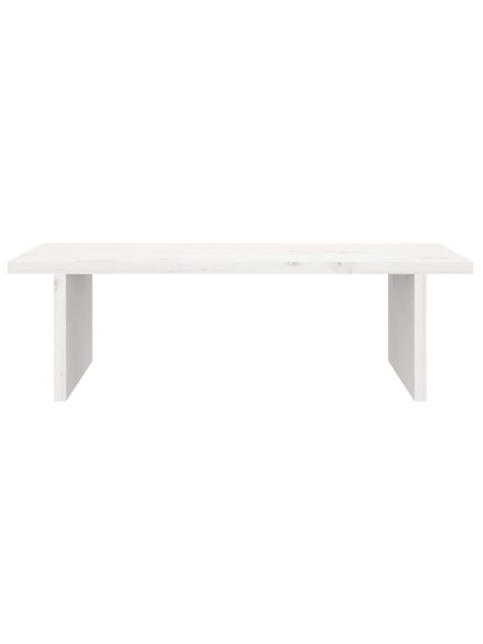 Stojan na monitor bílý 50x27x15 cm masivní borové dřevo