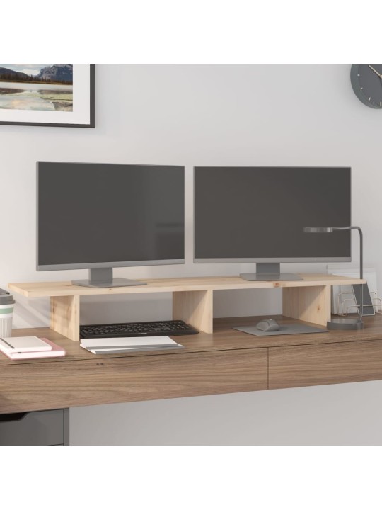 Stojan na monitor 100x27x15 cm masivní borové dřevo
