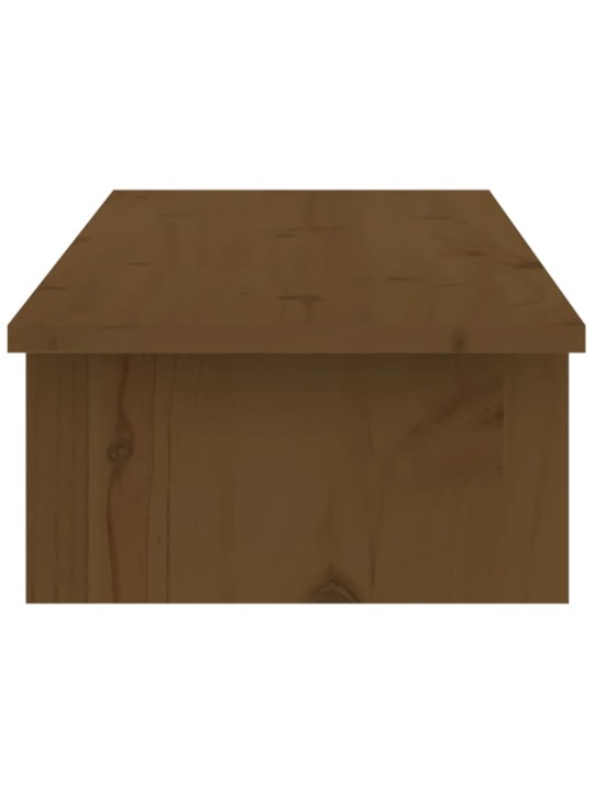 Stojan na monitor medově hnědý 100x27x15 cm masivní borovice