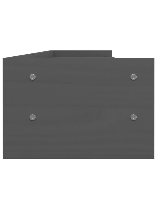 Stojan na monitor šedý 100 x 24 x 16 cm masivní borové dřevo