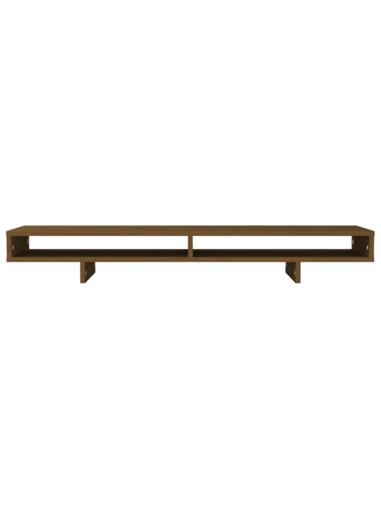 Stojan na monitor medově hnědý 100x27x14 cm masivní borovice