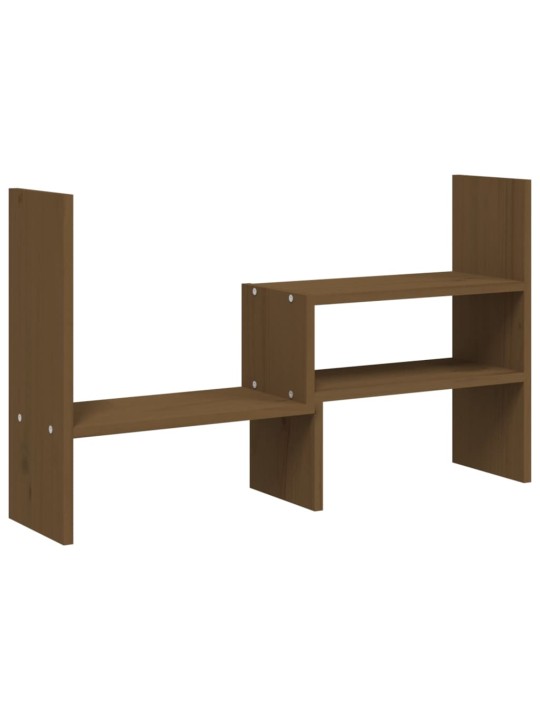 Stojan na monitor medově hnědý (39–72)x17x43cm masivní borovice