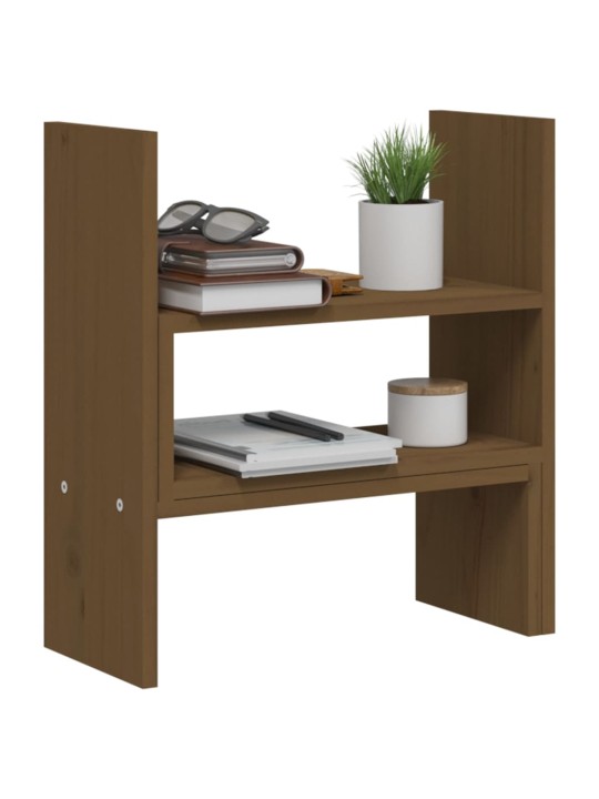 Stojan na monitor medově hnědý (39–72)x17x43cm masivní borovice
