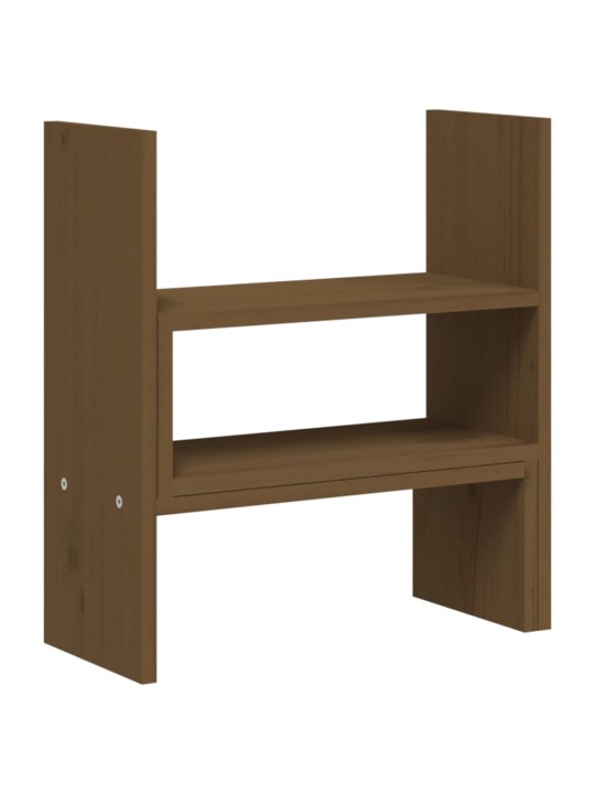 Stojan na monitor medově hnědý (39–72)x17x43cm masivní borovice