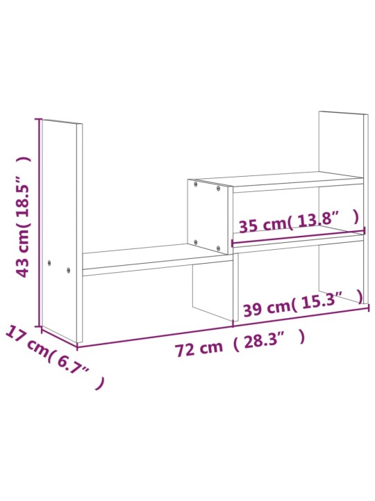 Stojan na monitor medově hnědý (39–72)x17x43cm masivní borovice